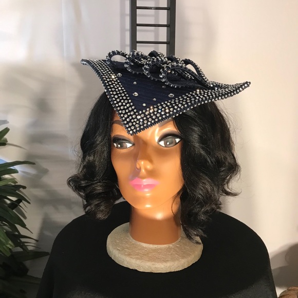 Lily & Taylor H643 Navy Ribbon Fascinator main image 6